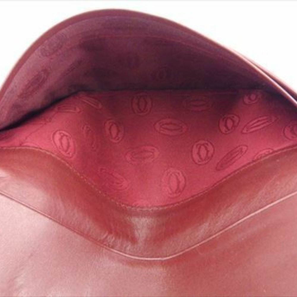Cartier Wallet Purse Mastline Red Gold leather Woman unisex Authentic Used - Picture 8 of 8
